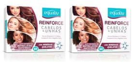 Kit 2 Suplemento Reinforce Cabelos E Unhas 60 Cps - Equaliv