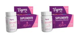 Kit 2 Suplemento Vigora Plus Multivitamínico Mulher 60 Cáps