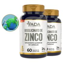 Kit 2 Suplemento Vitamina Alimentar Zinco Bisglicinato 120 Cápsulas Original Natural 24g