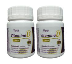 Kit 2 Suplemento Vitamina D 1000UI 60 Cáps - Vigora Plus