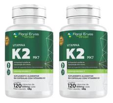 Kit 2 Suplemento Vitamina K2 Mk7 Menaquinona 240caps 500mg