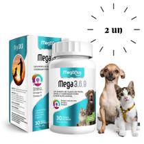 Kit 2 Suplementos MEGA 3,6,9 - Cães e Gatos 30 Comprimidos