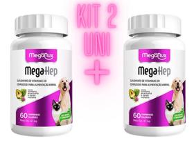 Kit 2 Suplementos MEGA-HEP B12 60comp - Cães e Gatos