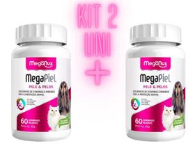 Kit 2 Suplementos MEGA-PIEL Pele&Pelo 60comp - Cães e Gatos - MegaNux