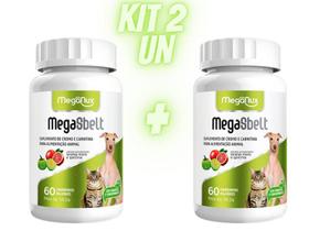 Kit 2 Suplementos MEGA-SBELT Carnitina 60comp - Cães e Gatos - MegaNux