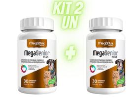 Kit 2 Suplementos MEGA-SENIOR PLUS 60comp - Cães e Gatos - MegaNux