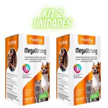 KIT 2 Suplementos MEGA-STRONG BCAA 30comp - Cães e Gatos