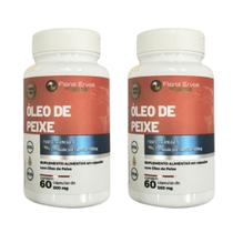 Kit 2 Suplementos Omega 3 Oleo de Peixe 1000mg 60 Cápsulas - Floral Ervas