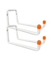 Kit 2 Suporte Aço Multiuso 20kg Parede Bike Mangueira Escada Cor Branco Kit 2 Suporte Aço Multiuso 20kg Parede Bike Mangueira Escada Cor Branco