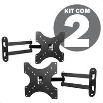 Kit 2 Suporte Articulado De Parede Para TV 14" á 42" Polegadas Para Smart Led Lcd Tv Kit 2 Suporte Articulado De Parede Para TV 14" á 42" Polegadas Para Smart Led Lcd Tv