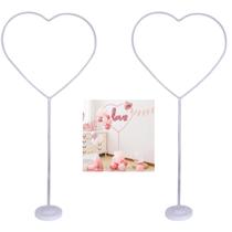 Kit 2 Suporte Balões Coração / Painel Decoração Festa - NielShop