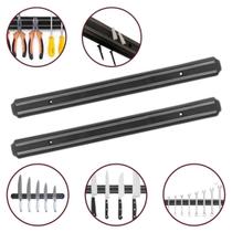Kit 2 Suporte Barra Magnética Faca Organiza Ferramenta 50Cm
