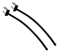 Kit 2 Suporte Braço Para Refletor Led Comum Curvado 60 Cm
