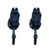 Kit 2 suporte cabeça de cavalo preto organizador gancho pendurador cabide alumínio fundido para boné bolsa arreio corda Kit 2 suporte cabeça de cavalo preto organizador gancho pendurador cabide alumínio fundido para boné bolsa arreio corda