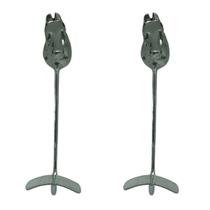 Kit 2 suporte chapéu cabeça de cavalo prata alumínio fundido para boné bolsa arreio corda traia guardanapos