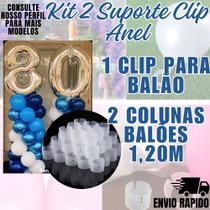 Kit 2 Suporte Clip Anel Coluna Balao Base Bexiga1m Armação Kit 2 Suporte Clip Anel Coluna Balao Base Bexiga1m Armação