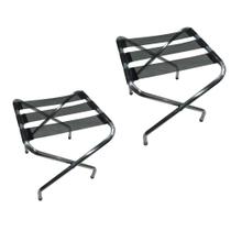 Kit 2 Suporte De Mala Dobrável em Alumínio Preto Zaka