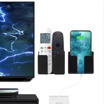 Kit 2 Suporte de Parede Para Celular Controle Remoto Ar Condicionado Tv Base Apoio de Carregador