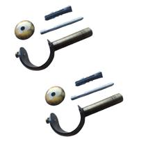 Kit 2 Suporte de parede Para Varão de cortina 28mm