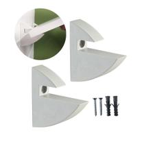 Kit 2 Suporte de Prateleira tipo Tucano Branco para 15mm Madeira Mdf Mdp Dws