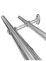 Kit 2 Suporte Duplo Base 28/19 Alumínio P/ Varão De Cortina