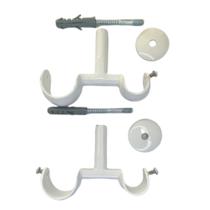 Kit 2 suporte duplo para teto 19/28mm varias cores