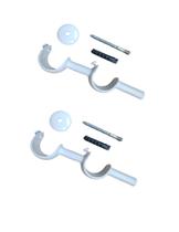 Kit 2 suporte duplo para varão de cortina de 28/28mm