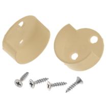 Kit 2 Suporte Encaixe Apoio De Barra Tubo Cabideiro Cortina Guarda Roupa Parade Meia Cana Marfim