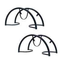 Kit 2 Suporte Enrolar Mangueira Borracha de Jardim Aço Fixo Reforçado