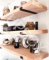 Kit 2 Suporte Ferro Industrial 20cm Para Prateleiras Vintage