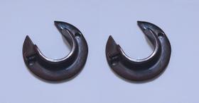 Kit 2 Suporte Flange Imbuia para Varão de Cortina 28mm Admirare