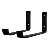 Kit 2 Suporte Mão Francesa Invertida 20Cm Preto Kit 2 Suporte Mão Francesa Invertida 20Cm Preto