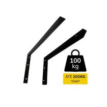 Kit 2 Suporte Mão Francesa para Granito Pia Mármore Bancada Reforçado Cantoneira em L 50cm Dws Aço