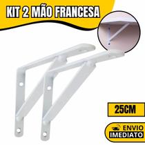 Kit 2 Suporte Mão Francesa Para Sustentar Prateleira 25cm Kit 2 Suporte Mão Francesa Para Sustentar Prateleira 25cm