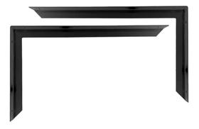 Kit 2 Suporte Mão Francesa Reforçada 40Cm Preto