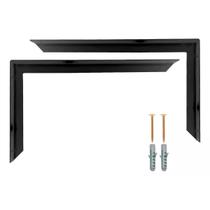 Kit 2 Suporte Mão Francesa Reforçada Preto 50cm + Parafusos