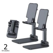 Kit 2 Suporte Mesa com Haste extensora Smartphone Celular Tablet Telefone Móvel 782