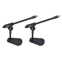 Kit 2 Suporte Microfone Mesa Bumbo Amplificador Metal IBOX