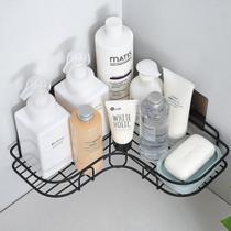 Kit 2 Suporte Organizador De Canto, Prateleira De Banheiro com Adesivo Para Parede 2 Peças G MS811
