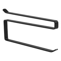 Kit 2 Suporte Para Porta Rolo De Papel Toalha Preto