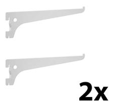 Kit 2 Suporte Para Trilho Branco 40 Cm Prat-k