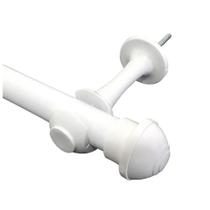 Kit 2 Suporte Para Varão Cortina Com Ponteira 28Mm Branco