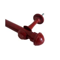 Kit 2 Suporte Para Varão Cortina Com Ponteira 28Mm Mogno Kit 2 Suporte Para Varão Cortina Com Ponteira 28Mm Mogno