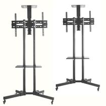 Kit 2 Suporte Pedesta Notebook e Tvs Led, Lcd 32 A 70 Polegadas C Rodinhas