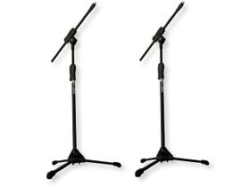 Kit 2 Suporte pedestal Microfone Estante Girafa Profissional