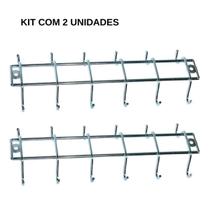 Kit 2 Suporte Porta 12 Xícaras Fixar Armário Cozinha Cinza Kit 2 Suporte Porta 12 Xícaras Fixar Armário Cozinha Cinza