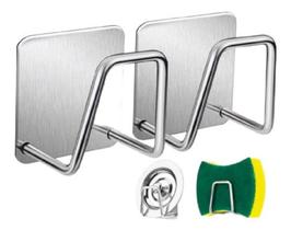 Kit 2 Suporte Porta Esponja Bucha Inox Para Pia Cozinha