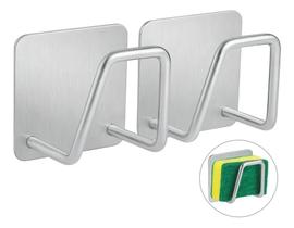 Kit 2 Suporte Porta Esponja Bucha Pia Inox Organizador Cozin