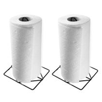 Kit 2 Suporte Porta Papel Toalha De Mesa Metal Preto