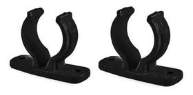 Kit 2 Suporte Porta Remo Curto Preto Barco Lancha Caiaque